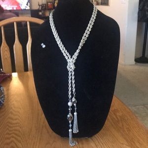 Traci Lynn Silver Necklace